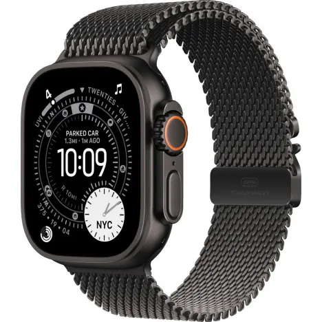 Apple Watch Ultra 3 LTE 49mm Milanese Loop Black Titanium