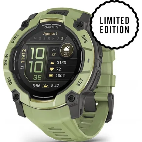 Garmin Instinct 3 AMOLED 50mm Black/Bolt Blue доставка по Минску и Беларуси