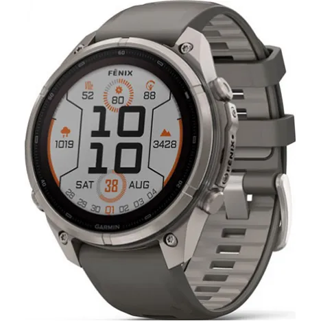 Garmin Fenix 9 Pro Solar 47 mm Titanium / Pebble Gray - Silver Gray