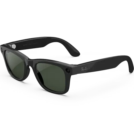 Ray-Ban Meta Wayfarer (Gen 2) Shiny Black/Clear to Graphite Green Transitions